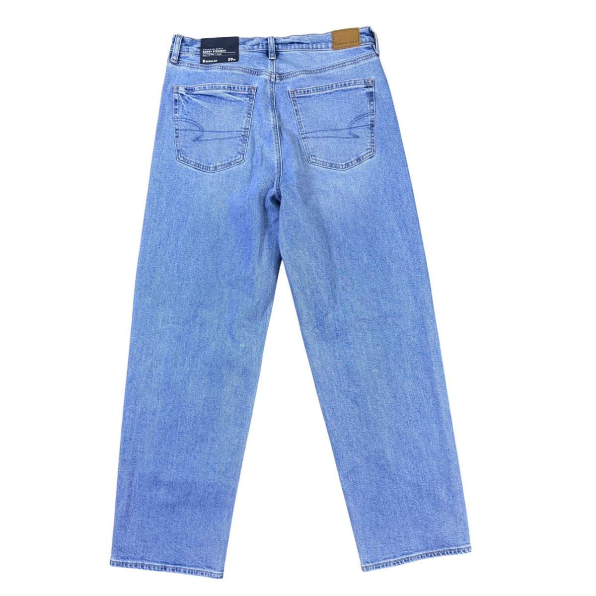 American Eagle Womens Super High-Rise Strigid Baggy Straight Jeans Size 8 29W