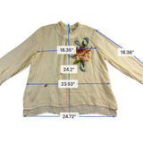 Hoa Đất Women Cotton Floral Embroidered Blouse Ruffle Collar Long Sleeves