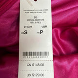 Bebe Women’s Pink Spandex Cocktail Dress Halter Peplum Style Size S