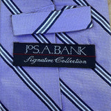 Jos A Bank Mens Purple 100% Silk Striped Handmade Necktie Classic Design
