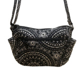 Vera Bradley Women’s Black Floral Mandala Pattern Adjustable Strap Crossbody Bag