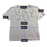 J.Crew Womens White Linen Tee Floral Appliqué Short Sleeve Casual Top Size S