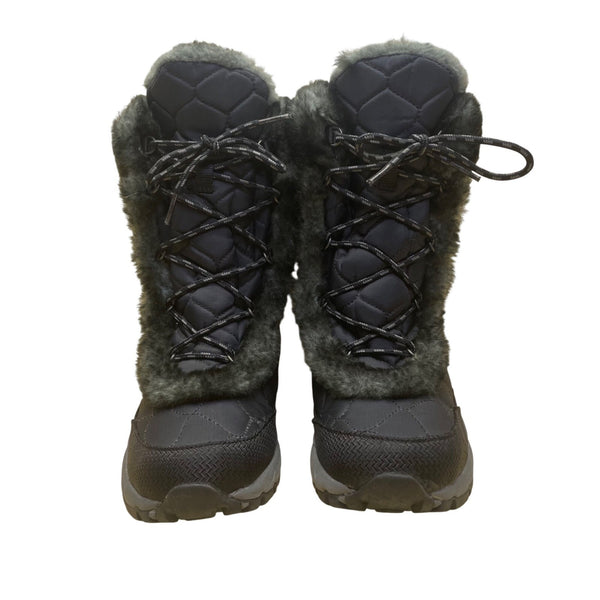 L.L.Bean Women’s Black Quilted Faux Fur Lined Waterproof Winter Boots Size 8M