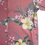 Tommy Bahama Mens Pink Floral 100% Silk Hawaiian Shirt Size L