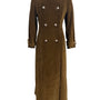 Originala Vintage 1960's Women's Corduroy Maroon Double Breasted Long Coat