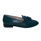 Talbots Women’s Green Leather Tassel Details Leighton Brogue Loafers Size 6M