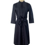 Elie Tahari Women’s Navy Blue Lace-Detail Dress With Bow-Tie Waist