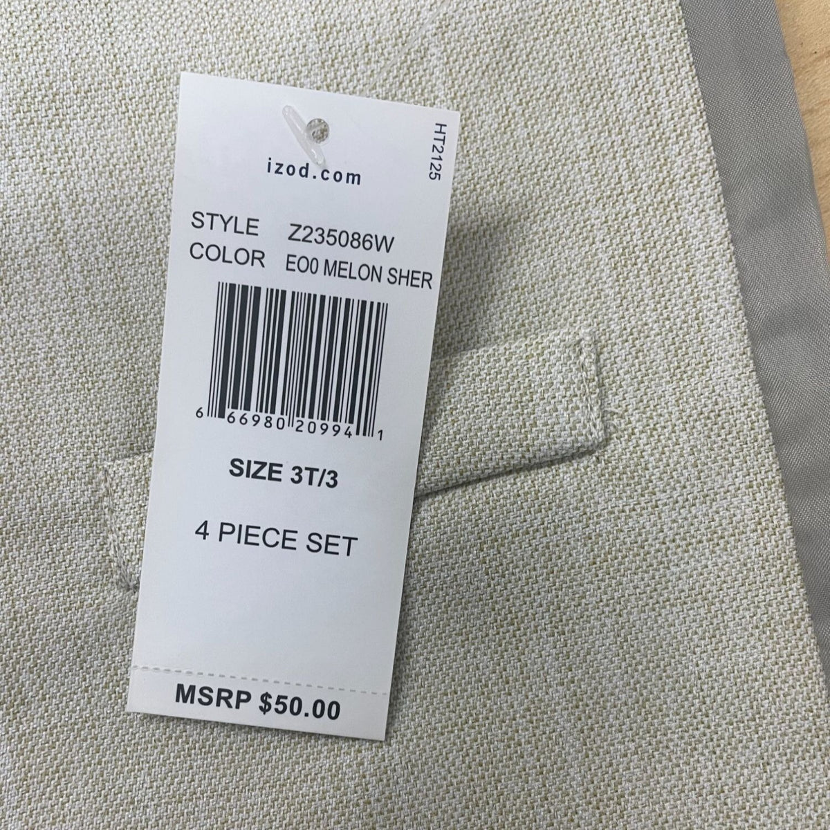 Izod Boy's Gray Dress Vest Sz 3T/3 - NWT