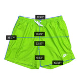 Nike Mens Neon Green Swim Shorts With Mesh Lining Mid-Thigh Length Sz XL