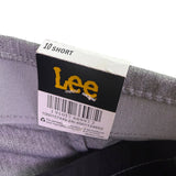 Lee Womens Gray Trousers Regular Fit Flex Motion Waistband Mid Rise Sz10 Short