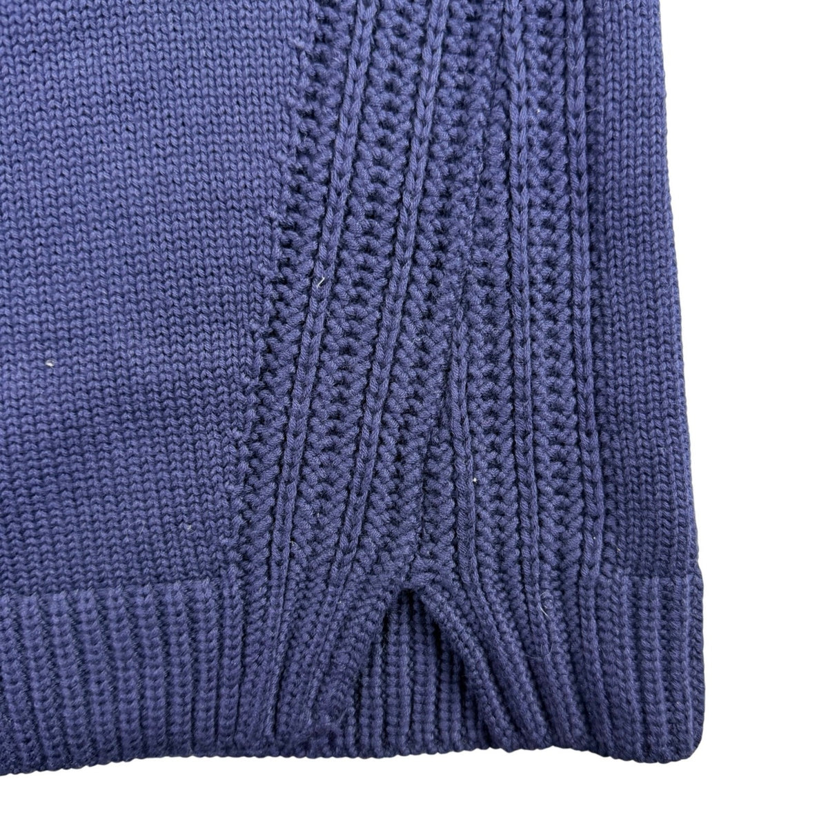 Bylyse Womens Navy Cotton-Blend Turtleneck Sweater Ribbed Knit Size M