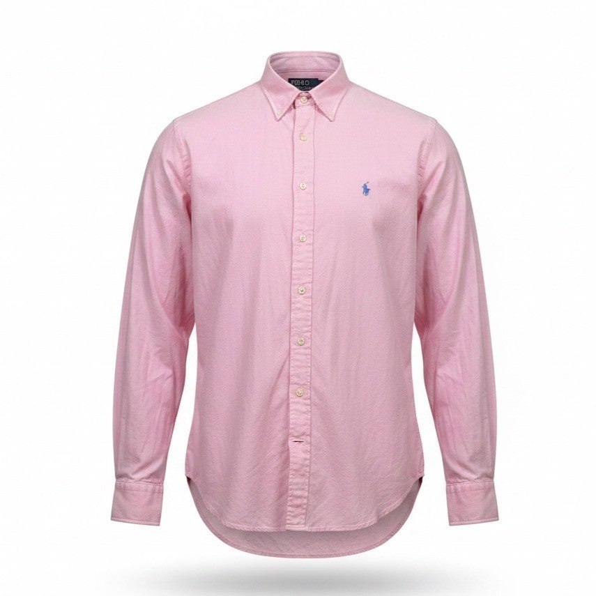 Polo Ralph Lauren Mens Pink Button-Down Shirt Classic Fit Long Sleeve Size 17.5