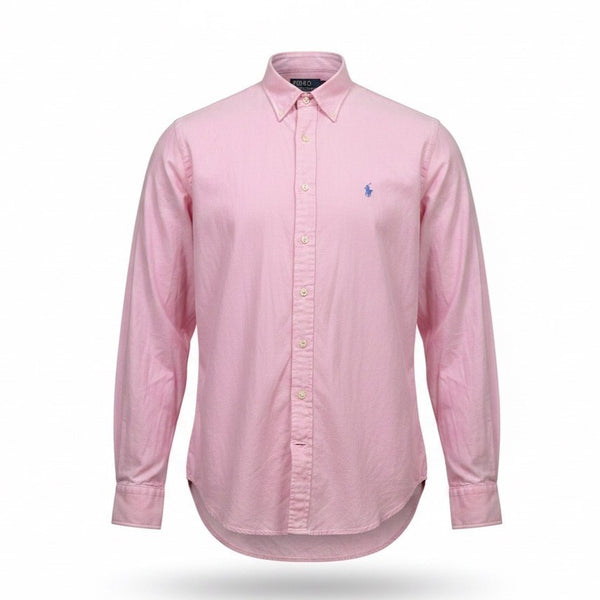 Polo Ralph Lauren Mens Pink Button-Down Shirt Classic Fit Long Sleeve Size 17.5