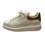 Alexander McQueen Women’s White & Gold Leather Platform Sneaker Size 7US