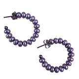 Honora Womens Gray Faux Pearl Necklace & Earring Set With Metal Accents