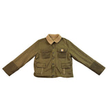 Carhartt Women’s Olive Green Sherpa-Lined Jacket Button Front Dual Pockets Sz XL