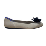 Rothys Women’s Beige & Black Knit Flower Ballet Flats Size 11.5