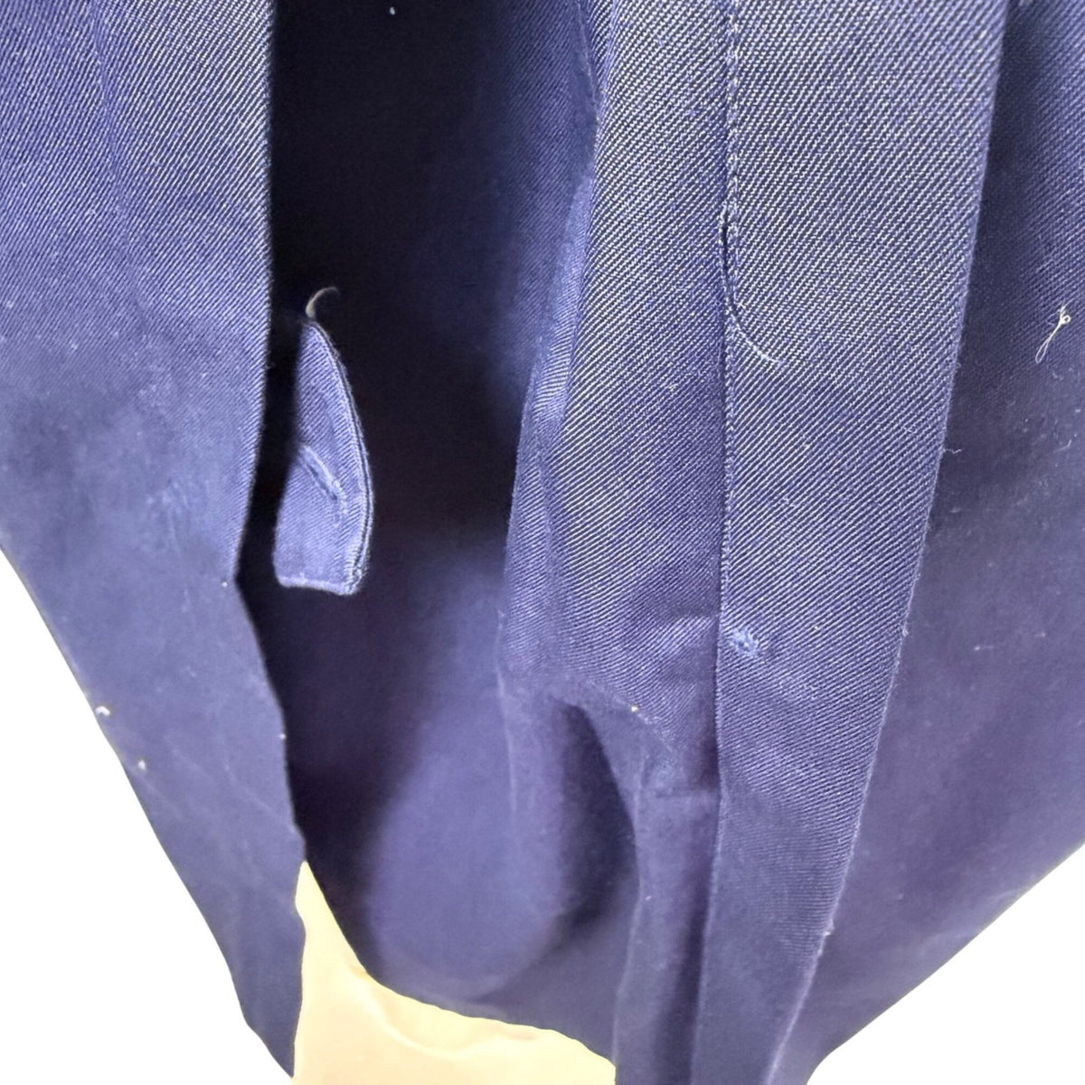 Navy Double-Breasted Womens Trench Coat Long Belted Cotton Blend Timele