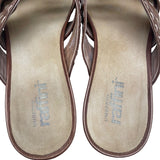 Umberto Raffini Women’s Copper Brown Leather Contessa Wedge Sandals Size 41