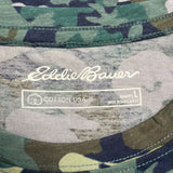 Eddie Bauer Womens Dark Green Camouflage Crew Neck T-Shirt Size L
