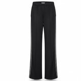 Maeve By Anthropologie Womens Black Elastic Waist Wide Leg Pants Sz M