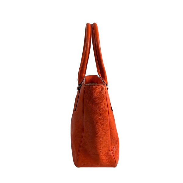 Kate Spade NY Women's Bright Orange Circle Perforated Design Shoulder Bag Sz M
