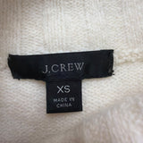 J.Crew Womens Ivory & Navy Merino Striped Turtleneck Sweater Warm Knit Sz XS