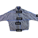 Free People Womens Blue Quilted Cotton Jacket Zip Front Lightweight Casual Sz S