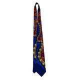 Rush Limbaugh No Boundaries SilBlue & Multi-Color Silk Tie Abstract Leaf Striped
