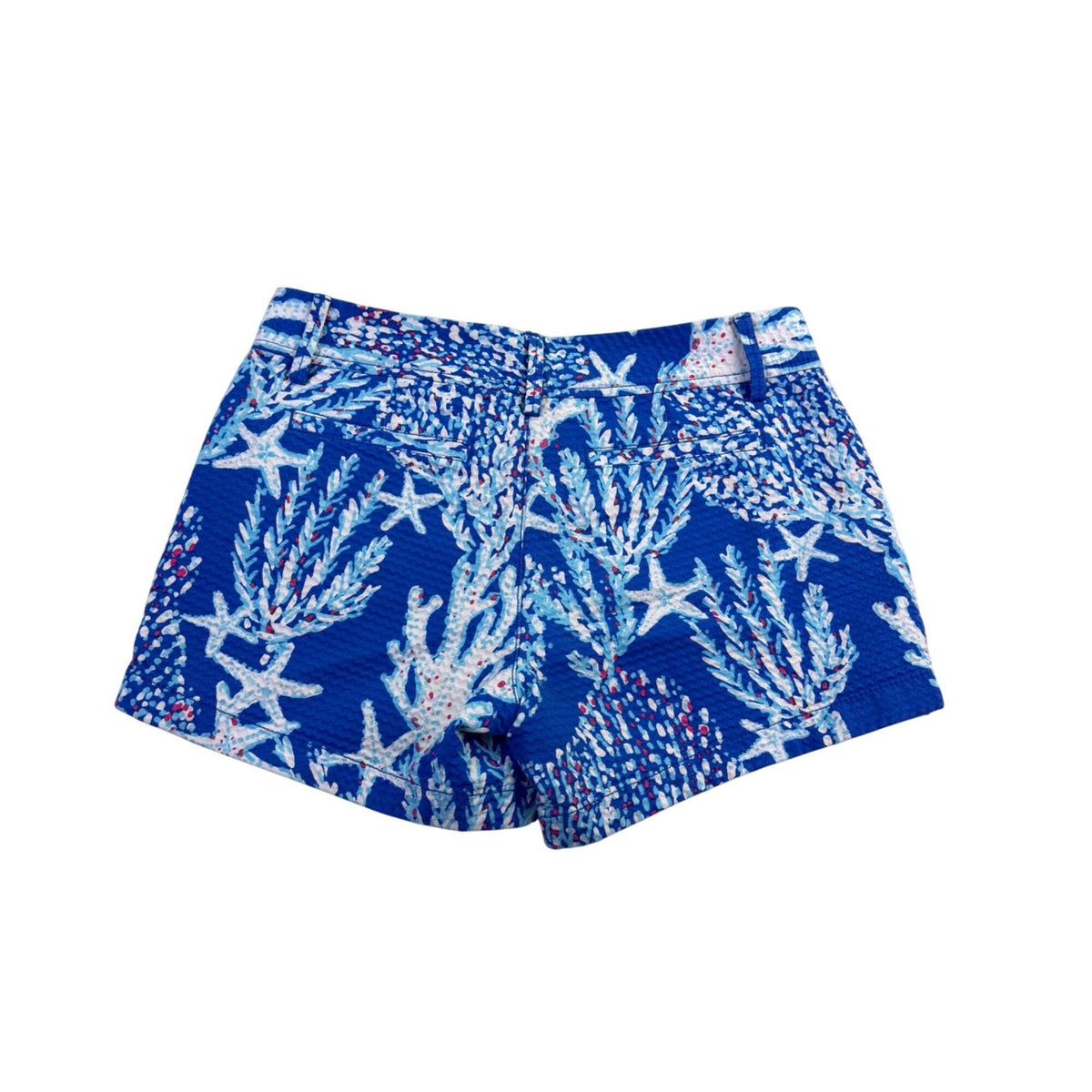 Lilly Pulitzer Womens Blue The Callahan Short With Starfish Coral Print Size 8