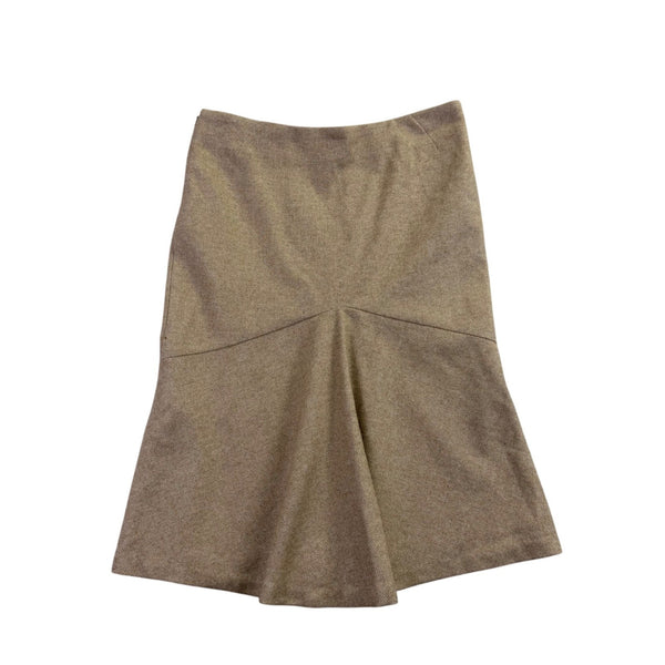 United Colors Of Benetton Women Beige Wool-Blend Flared Skirt Size 38 