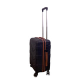 Tilymol Black & Orange Telescopic Handle TSA Lock Hard-Shell Spinner Luggage