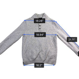 Express Mens Light Gray Button-Front Sweater Collared Knit Pullover Sz M