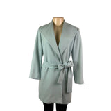 Louben Womens Mint Wool & Cashmere Blend Belted Blazer Coat Size 4