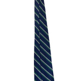 Vintage Brooks Brothers Navy All Silk Striped Tie Green Blue Business Classic