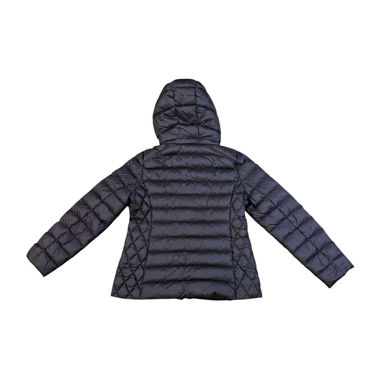Michael Kors Womens Black Hooded Packable Down Jacket Lightweight Design Sz M