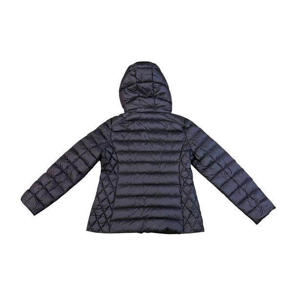 Michael Kors Womens Black Hooded Packable Down Jacket Lightweight Design Sz M