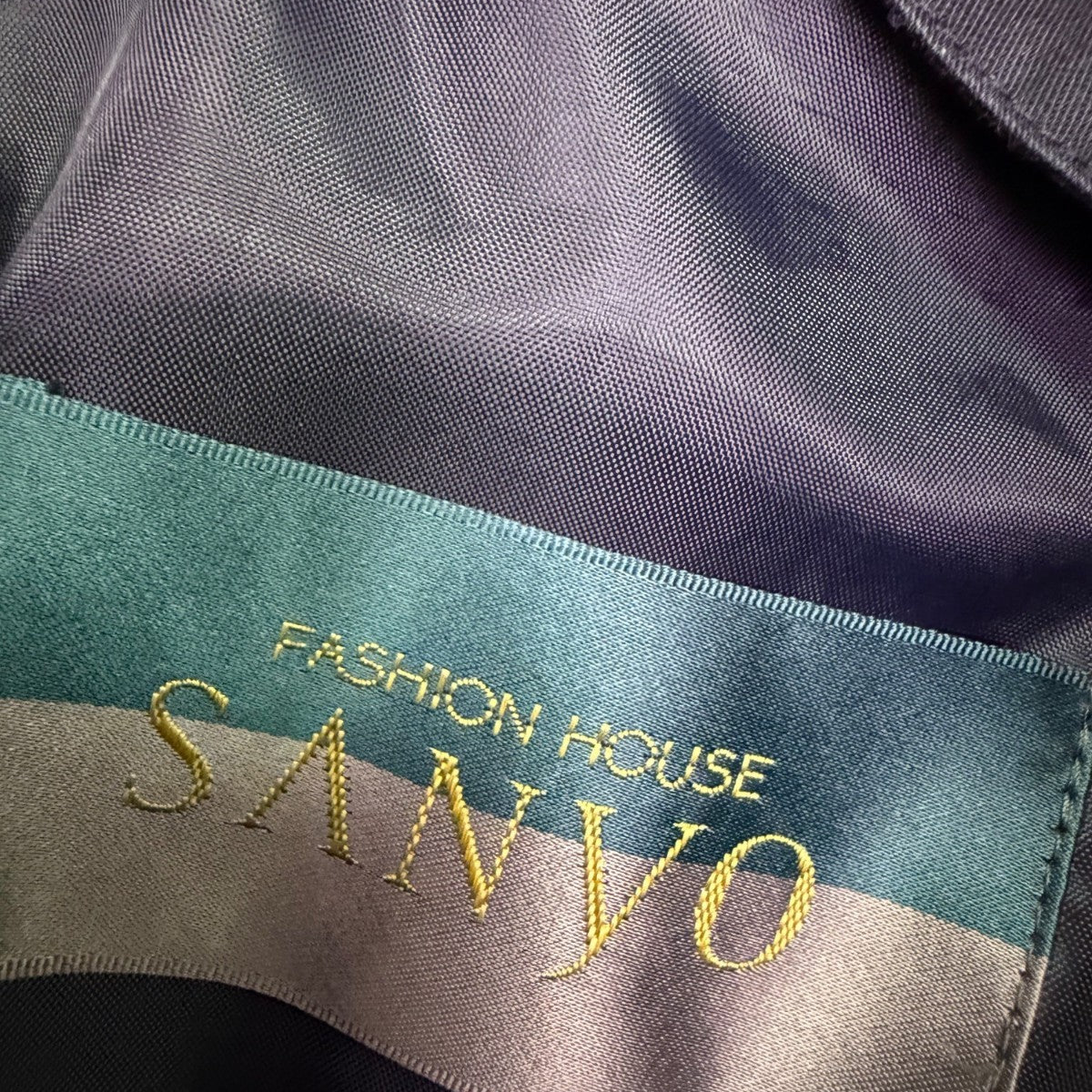 Sanyo Women Navy Blue Double-Breasted Trench Coat Belted With Buttoned Cuffs