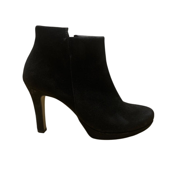 Paul Green Women’s Black Suede High Heel Ankle Boots Size 4.5