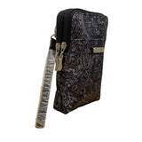 Baggallini Women’s Black Paisley RFID-Blocking Wristlet Wallet Size S