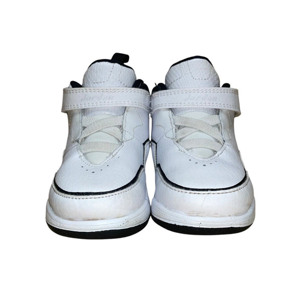 Air Jordan Kids White & Black Adhesive Strap Closure Athletic Sneakers Size 7C