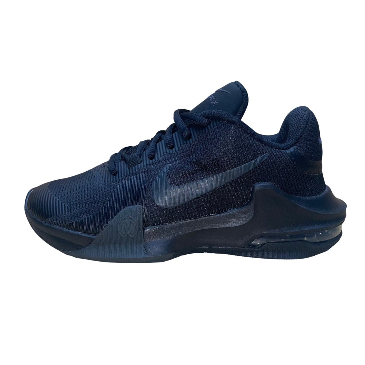 Nike Men’s Black Off Noir Mesh Air Max Impact 4 Basketball Sneakers Size 4.5