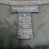 Banana Republic Womens Gray Wool Blend A-Line Skirt With Drawstring Waist Sz 14
