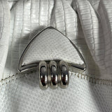 Vintage Sharif Women's White Crock Skin Leather Crossbody Bag Sz S