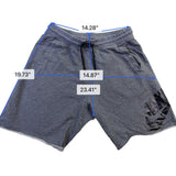 Nike Mens Gray Cotton Drawstring Athletic Shorts Lounge & Activewear Size Large