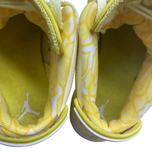 Air Jordan Kids Yellow Leather High-Top Basketball Shoes Size 11C
