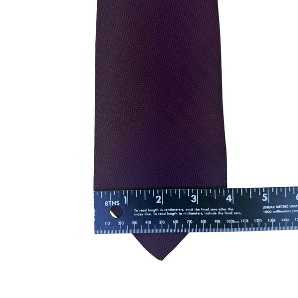 Robert Talbott Mens Purple Silk Tie Herringbone Pattern Handcrafted In USA Class