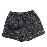 Nike Mens Black Running Shorts Lightweight Snowflake Pattern Drawstring Sz XL