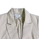 Rachel Zoe Womens Beige Blazer Slim Fit Single Button Jacket Size M