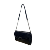 Nine West Women’s Black Patent Leather With Shoulder Chain Strap Clutch